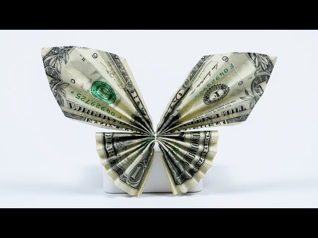 Money Gift Idea: Butterfly, dollar bill origami tutorial, easy!