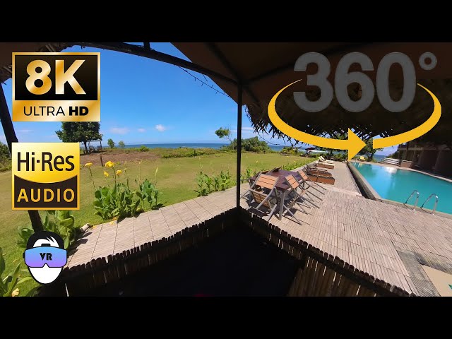 VR Sri Lanka : Luxury Beach Resort In The Southern Island | Relax Under a Cabana 360° VR 8K ASMR 🌴🍹🌊