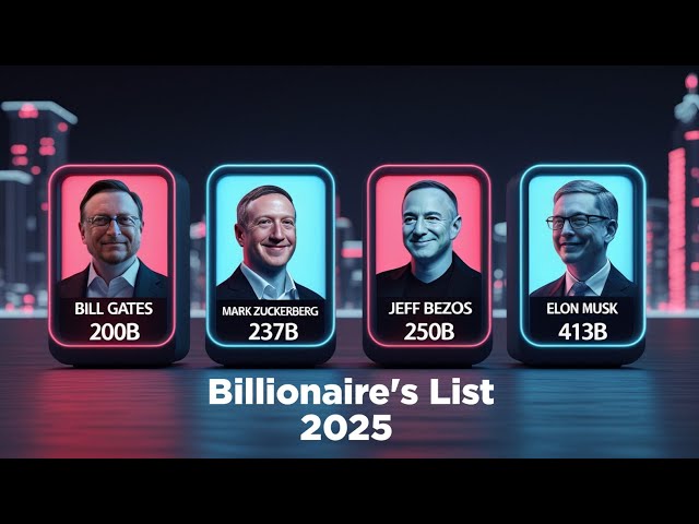 List of Billionaires in the World 2025 💰🌍 | Richest People on the Planet