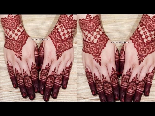 Very Easy Check Pattern Flower Mehendi Design| Stylish Mehndi Design| Simple Flower Back Hand Mehndi