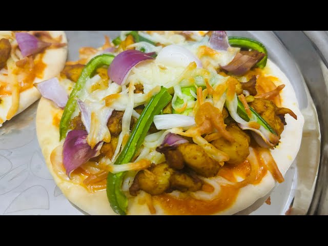 Home made chicken pizza #easyrecipe #simplerecipe #homemadepizza #food #support #cooking #food #try