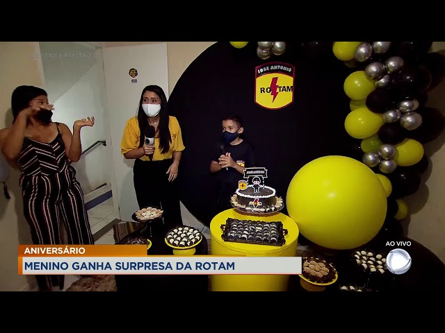 ANIVERSÁRIO: MENINO GANHA SURPRESA DA ROTAM