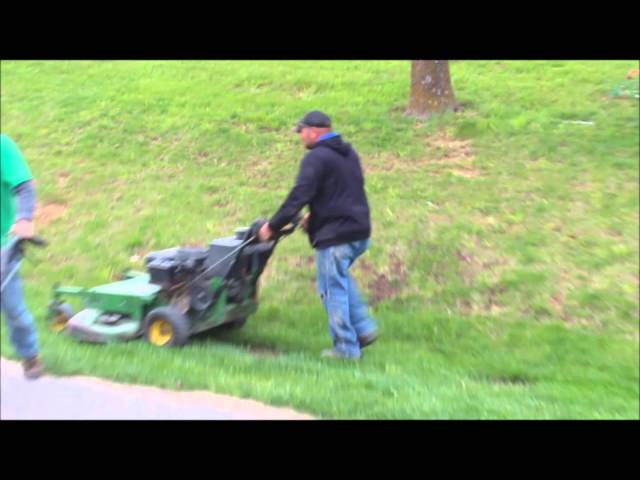 1997 John Deere GS75 walk-behind self-propelled lawn mower | sold at auction June 11, 2014