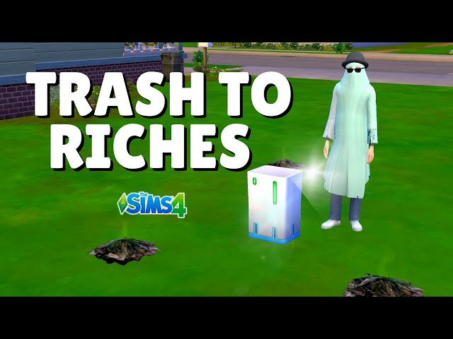 Getting rich using only a TRASH CAN in The Sims 4 | NEW Rags to Riches Challenge | Episode 1