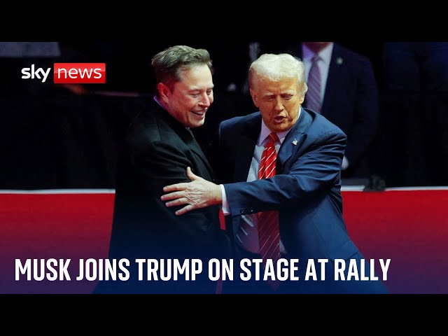 Donald Trump invites Elon Musk on stage at MAGA rally