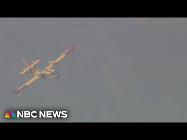 Firefighting aircraft hit by drone