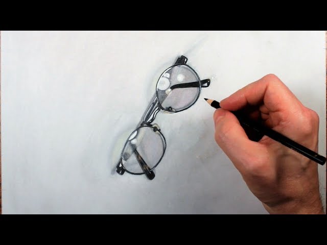 Drawing Simple Eyeglasses | How to Draw  (Speed Drawing)