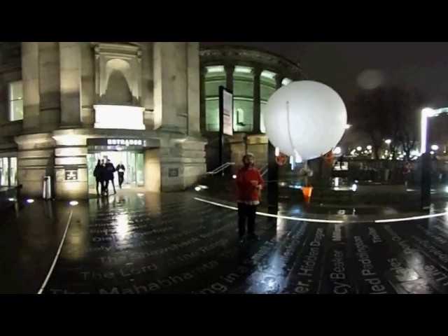 Re-Dock testing prototype floating robot in Liverpool Central Library.