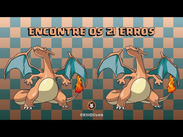 Charizard - Encontre os 21 erros