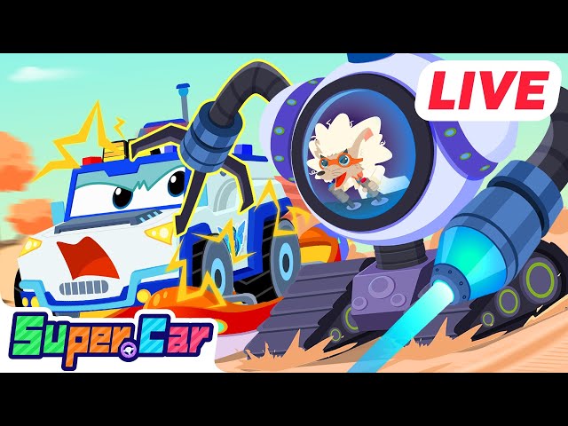 🔴 LIVE 🎬 Rescue Cars Cartoons | Super Car | Kids Cartoons & Kids Songs