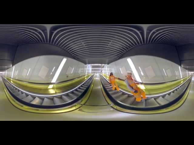 Crossrail Engineering: 360° video of Canary Wharf Crossrail station