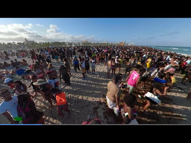 Miami South Beach Spring Break 360 VR Video