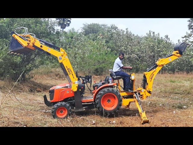 Kubota NeoStar B2441 24hp 4wd Mini Tractor | Bull backhoe loader attachment | Agriculture India 🇮🇳