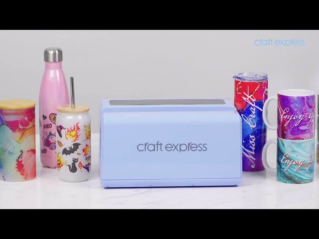 Craft Express Auto Tumbler Press for Mugs, Glass Can, bottles & Tumblers | Small Machine, Big Value!