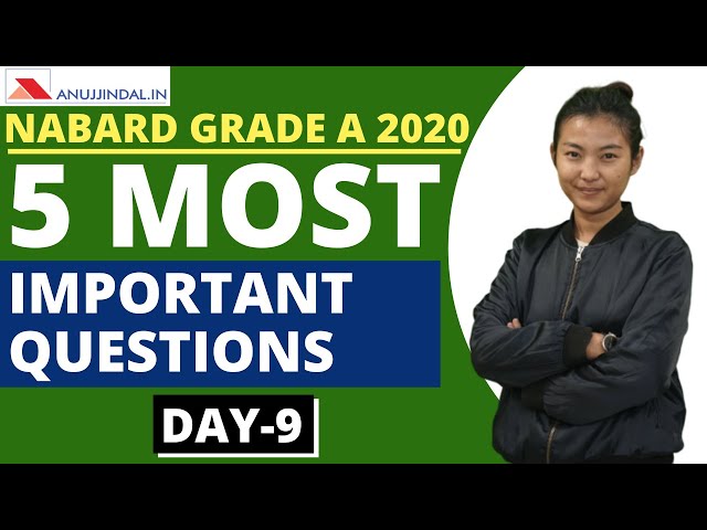 5 Most Important Questions | NABARD Grade A 2020 | Day 9