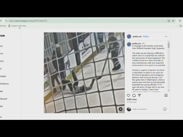 Man who shoved youth hockey refs in Seattle charged with 2 counts of assault