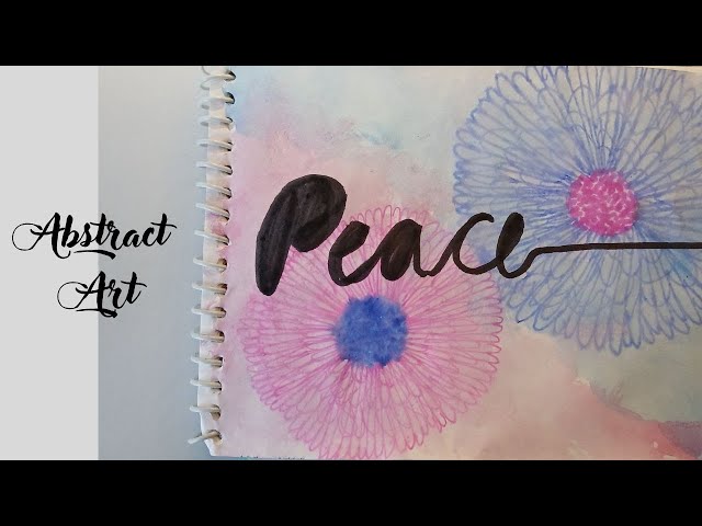 🌸✨ Peaceful Abstract Art | Relaxing DIY Sketchbook Idea 🎨🖌️