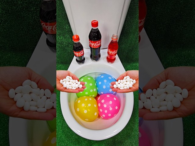 Will it Flush? - M&M's Water Balloons, Coca cola and Mentos