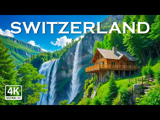 SWITZERLAND • 4K Relaxation Film Winter to Spring • Relaxing Music   Nature 4k Video UltraHD