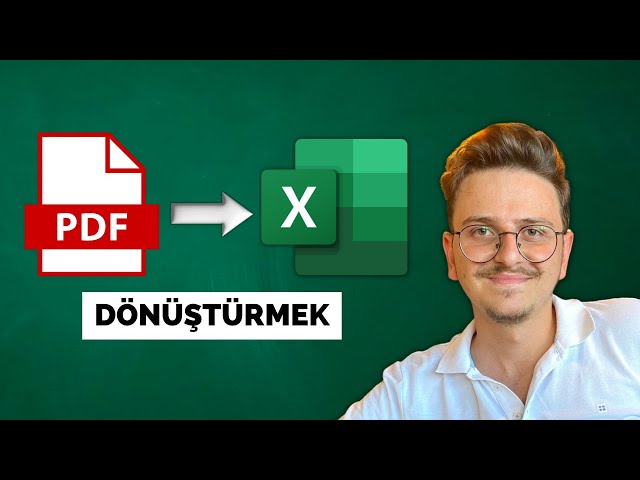 PDF Dosyasını Excel'e Aktarma | PDF to Excel