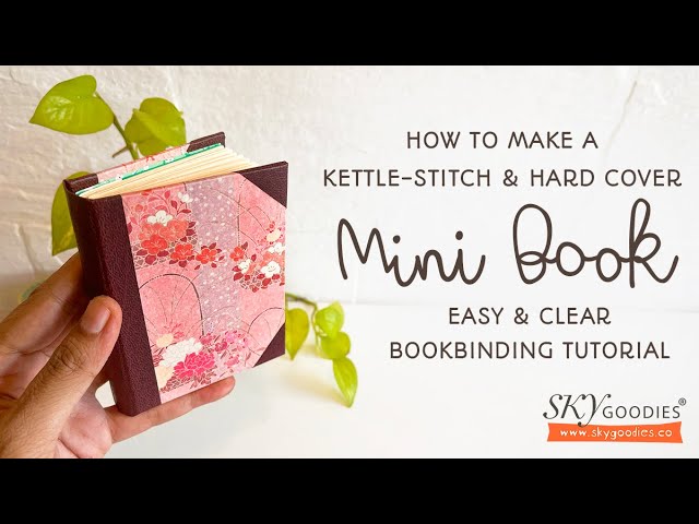 Easy Book Binding Tutorial, with Kettle Stitch and Hard Cover: No special tools needed #bookbinding