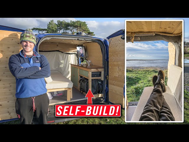 EPIC TINY VAN CONVERSION | FULL TOUR!! Fiat Doblo Vanlife Micro Campervan