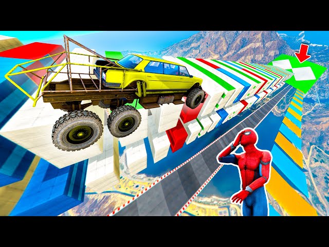 CRAZIEST MULTIPLE MEGA RAMP - GTA 5 ONLINE | No Copyright Gameplay | Free To Use Gameplay | 4K 60fps