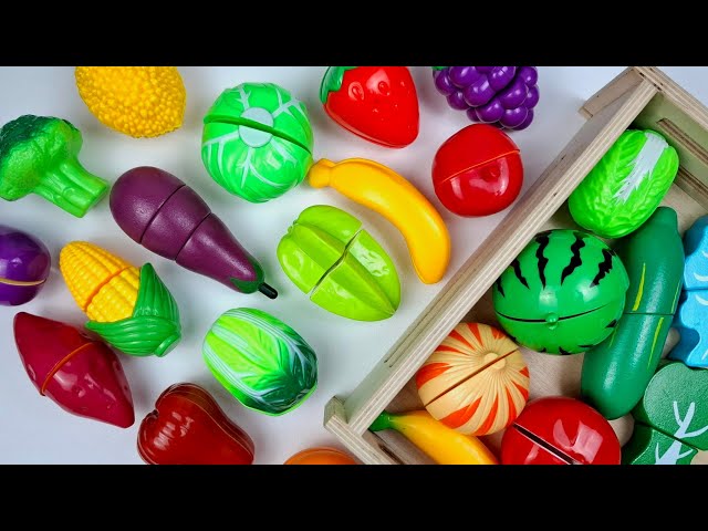 How to Cutting Wooden & Plastic Fruit Vegetables,Mixing Fruits and Vegetables Colorful