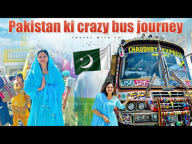 Indian Girl in Pakistan 🇵🇰 Pakistan ki Crazy Bus journey 🚍 Nankana Sahib to Farooqabad Bus journey