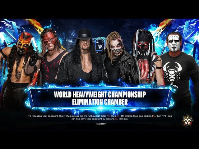 THE UNDERTAKER VS DEMON BALOR VS THE FIEND VS KANE VS STING VS BOOGEYMAN ELIMINATION CHAMBER MATCH