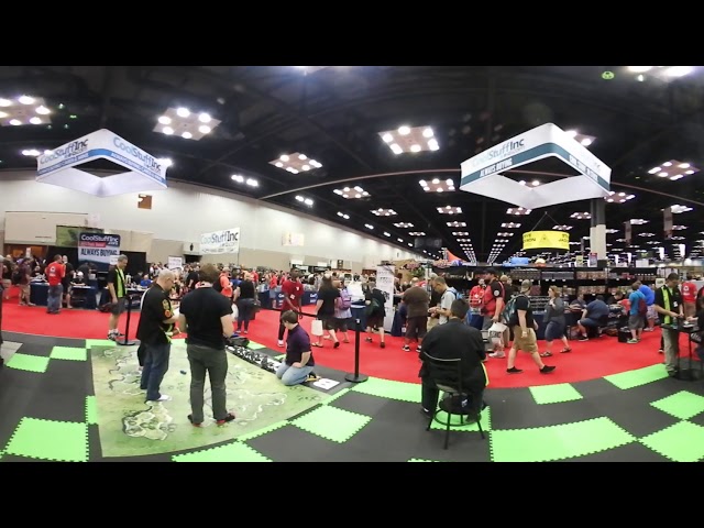 An early-morning 360 video from Gen Con 2018