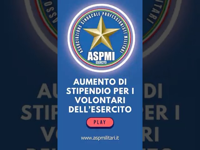 Aumento di stipendio per i Volontari dell'esercito