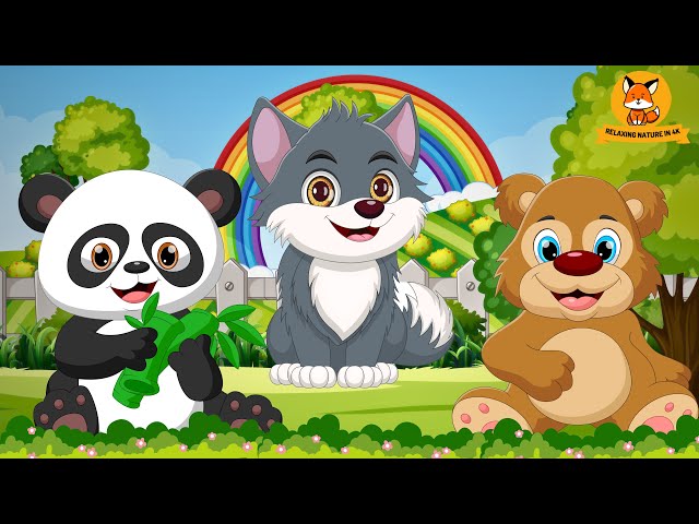 Little Animals Sounds: Wolf, Panda, Bear, Beaver, Duck, Giraffe - Animal Sounds