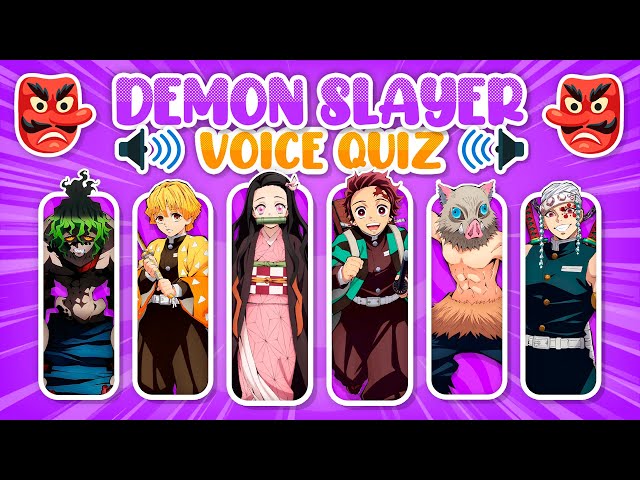 DEMON SLAYER VOICE QUIZ 🗣️👹 Guess the character voice | Kimetsu no Yaiba/Demon Slayer quiz ⚔️