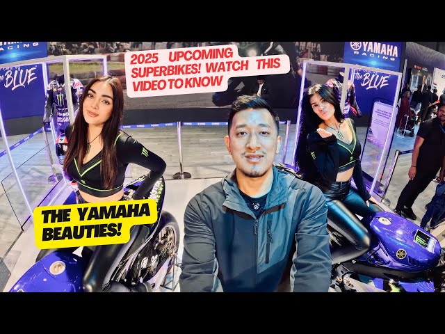 YAMAHA GOT SKILLS !!! BIKE AND BEAUTIES  !  UPCOMING NEW SUPERBIKES AT YAMAHA AND BMW