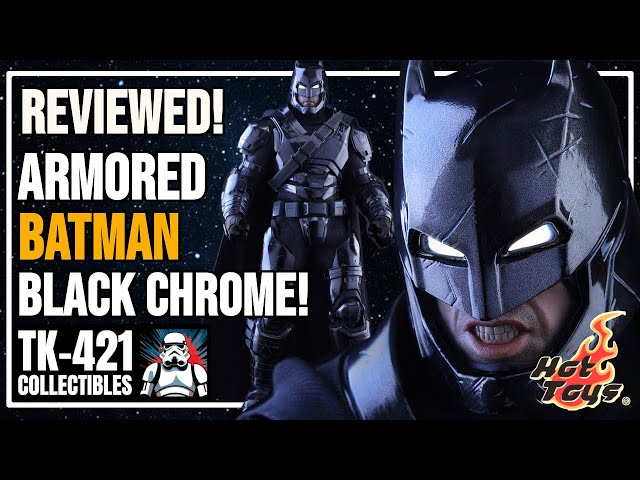 Hot Toys ARMORED BATMAN Black Chrome Version - Retro Unboxing  and Review! MMS356 Batman Vs Superman