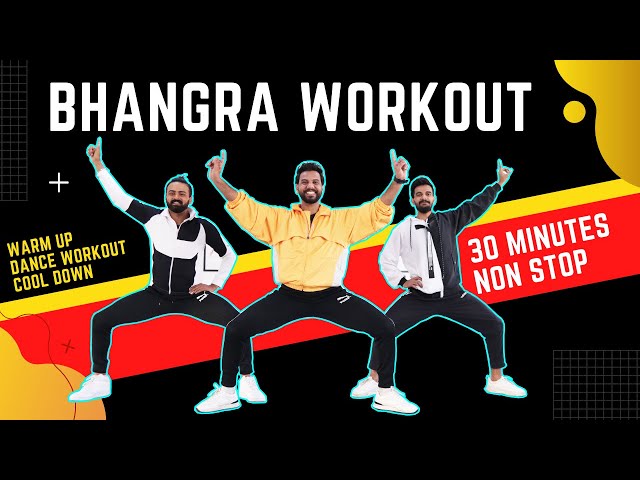 Bhangra Dance Fitness Workout At Home | 30 Min Non Stop Fat Burning Cardio |FITNESS DANCE With RAHUL