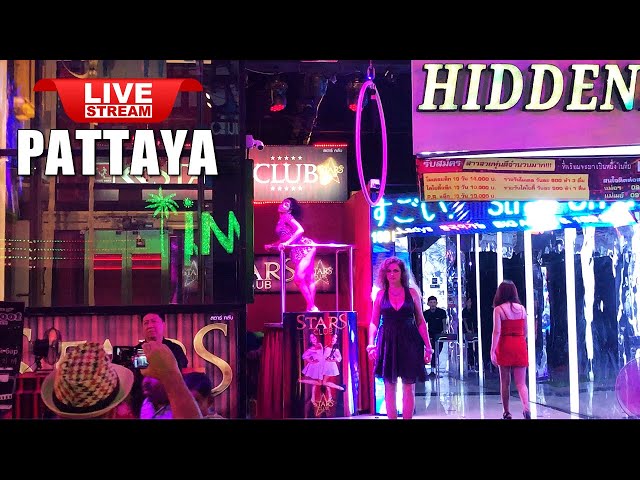 Live Thailand 🔴 Crazy Pattaya Walking Street Night Scenes