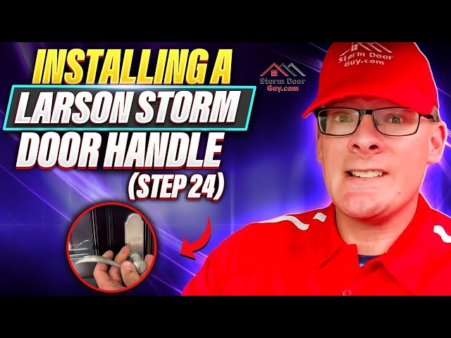 Installing a Larson Tradewinds Storm Door Handle  - Step 24 - #stormdoorguy #diy #install