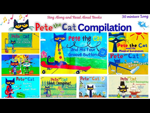 Pete the Cat and his four Groove Buttons | Books Compilation |  30 minutes Long