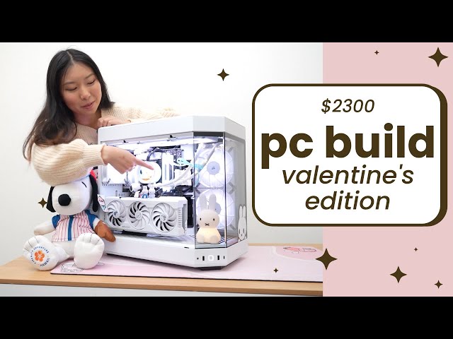 my friend commissioned a $2300 gaming pc for his girlfriend?? | aesthetic white y60 gaming pc build