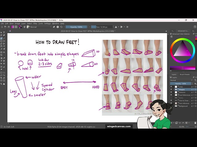 How to Draw Feet Workshop | XPPen x Winged Canvas [ending cut off]