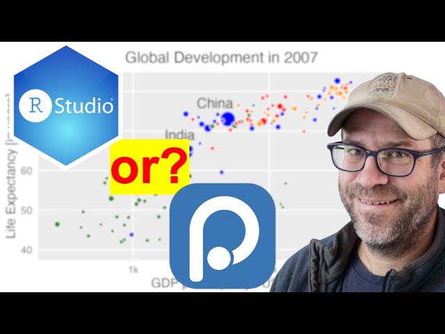 Positron or RStudio? First time Positron user creates scatter plot with R's ggplot2 package (CC333)