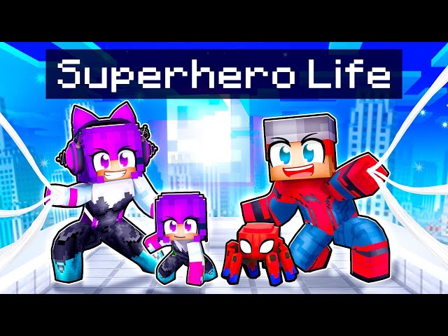 Having a SUPERHERO LIFE in Minecraft!