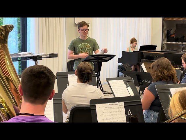 WILL WEBER LEADING JAZZ STANDARD BASIN ST  BLUES  IN TEACHING METHODS CLASS