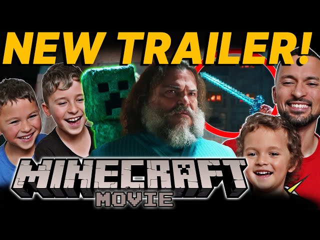 A MINCRAFT MOVIE NEW TRAILER REACTION! | NBA All Star Game | Jason Momoa | Jack Black | Warner Bros