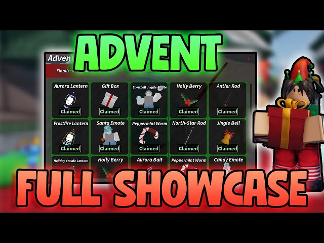 FULL Advent Calendar SHOWCASE Fisch! New Fisch Christmas Update! (Roblox Fish)