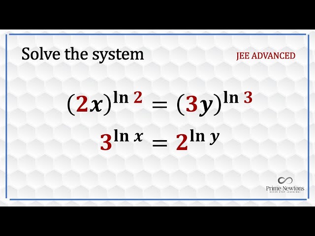 System of exponetial/logarithmic equations