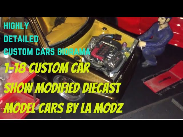 1-18 diecast custom built modified tuning diorama 80s car garage bmw, audi, vw, Ford, Mercedes