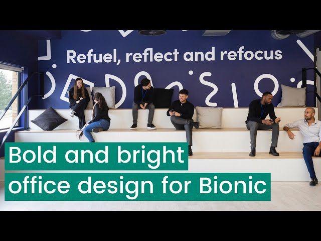 Bold and bright office design for Bionic